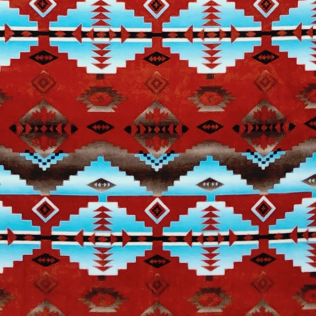 Cody Copper Native American Fleece Fabric